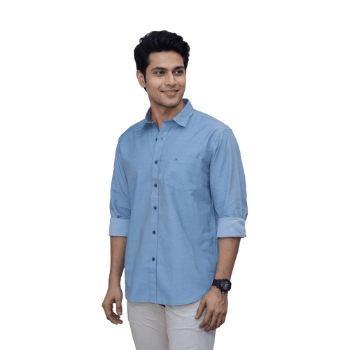 Denim Blue Casual Shirt - Grayblac
