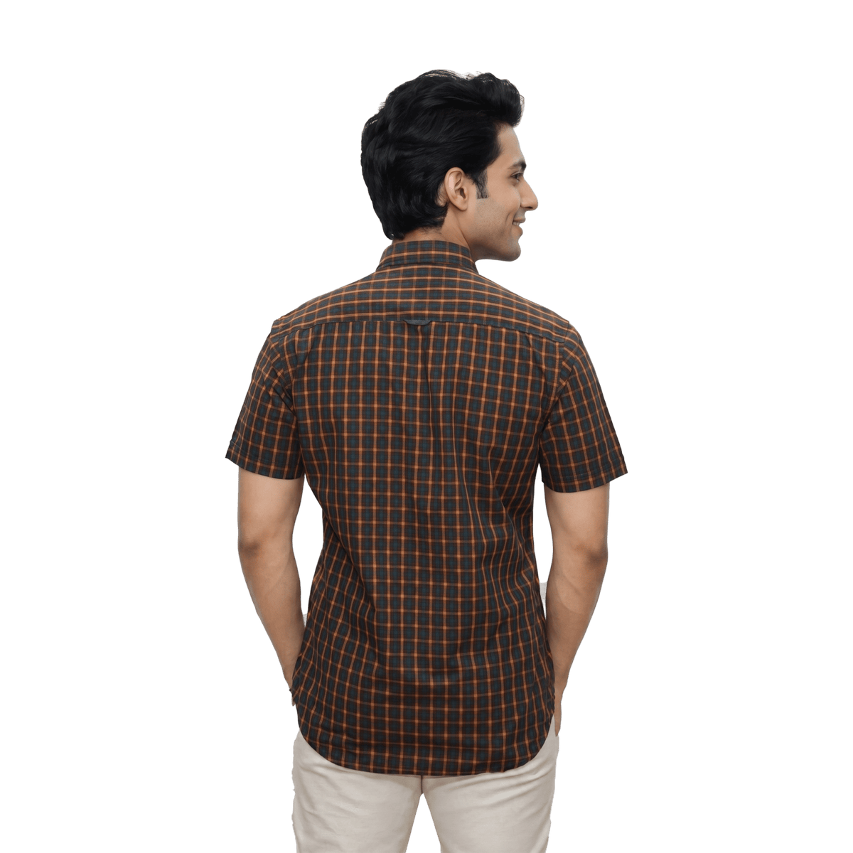 Orange Checked Shirt - Grayblac