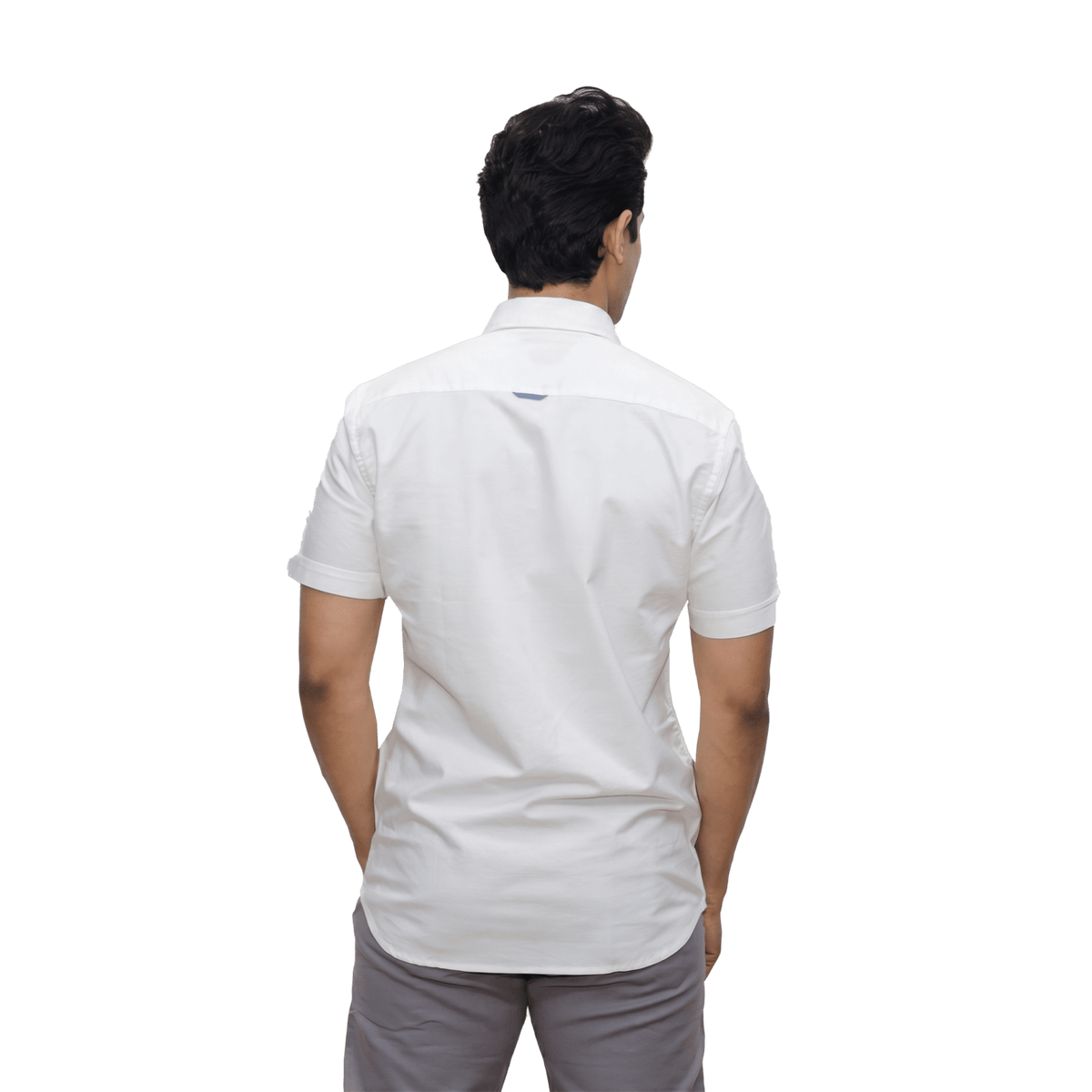 White Striped Casual Button Shirt - Grayblac